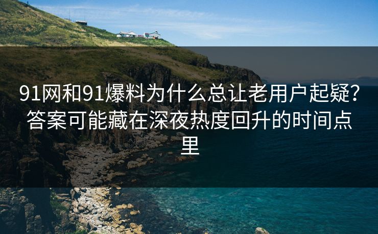 91网和91爆料为什么总让老用户起疑？答案可能藏在深夜热度回升的时间点里